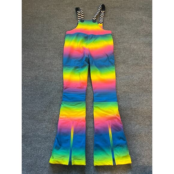 Perfect Moment Womens Multicolor Rainbow Flare Leg One-Piece Jumpsuit Size M - Picture 3 of 16